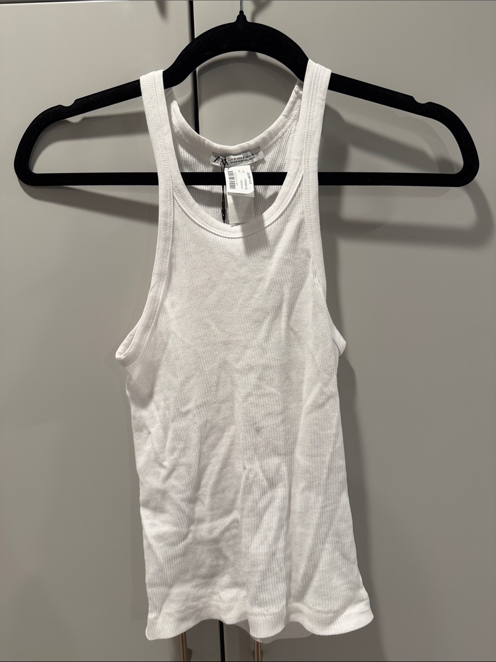 Zara Ribbed Racerback Tank Top